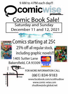 ComicWise's Comic Book Sale, December 11-12, 2021! @ ComicWise
